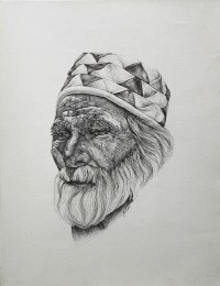 Saeed Lakho, untitled, 14 x 18 Inch, Pointer on Paper, Figurative Painting, AC-SL-028
